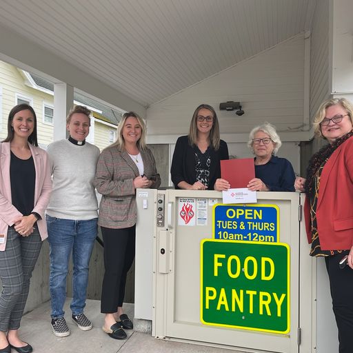 Members of the Schroon Lake Food Pantry were pleased to receive funding from Hudson Headwaters Health Network this year.
